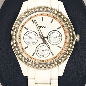 White fossil watch